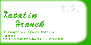 katalin hranek business card